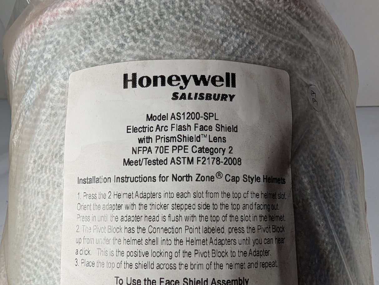 Honeywell Salisbury - Arc Flash Face Shield: 12 cal/sq cm ATPV - AS1200 - SPL - New - Big Liquidators