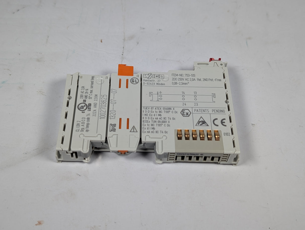 Wago - 2 - Channel Relay Output Module - 753 - 513 - New - Big Liquidators
