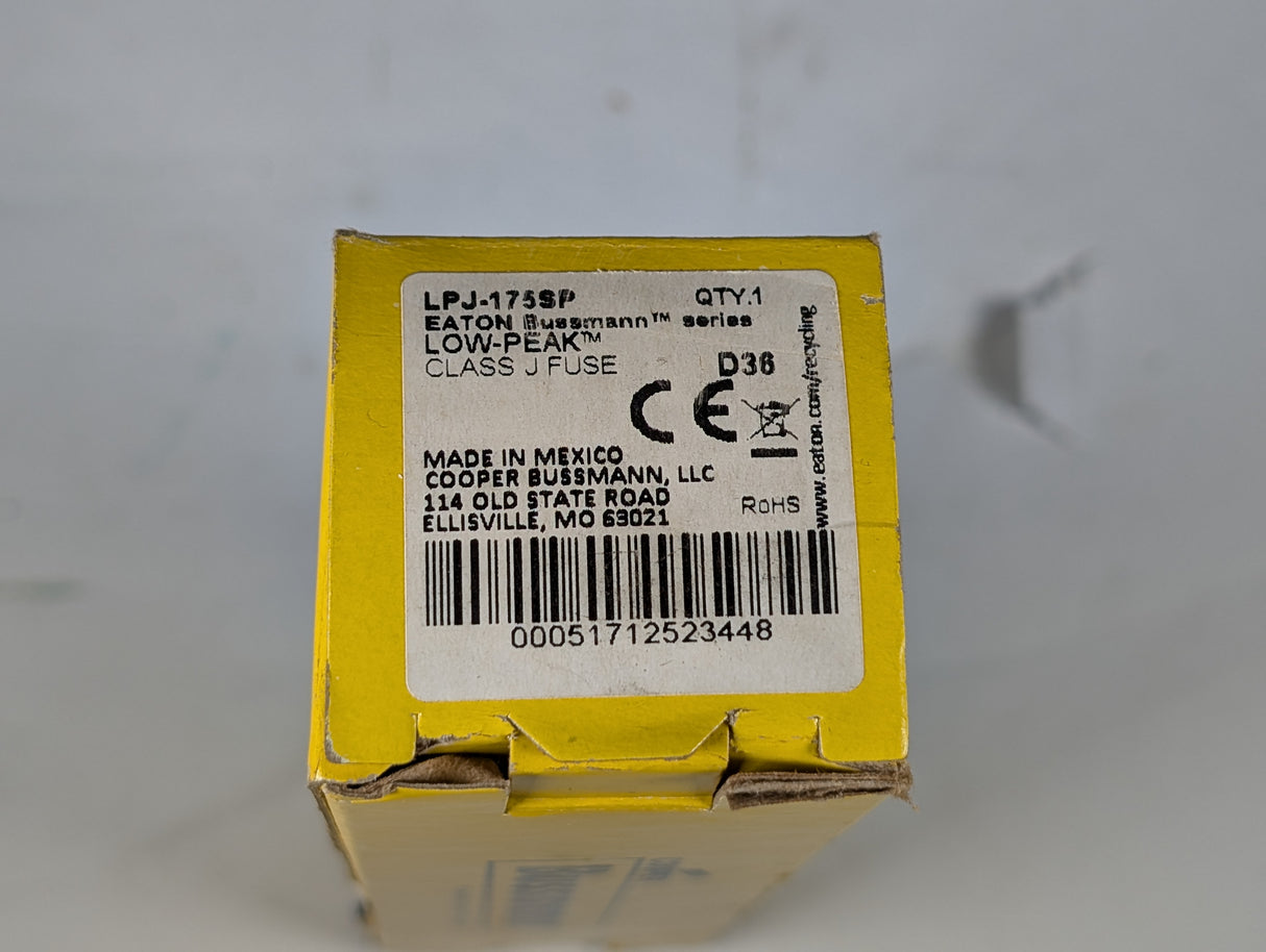 Cooper Bussmann - Low - Peak 175 AMP Class J Fuse - LPJ - 175SP - New - Big Liquidators