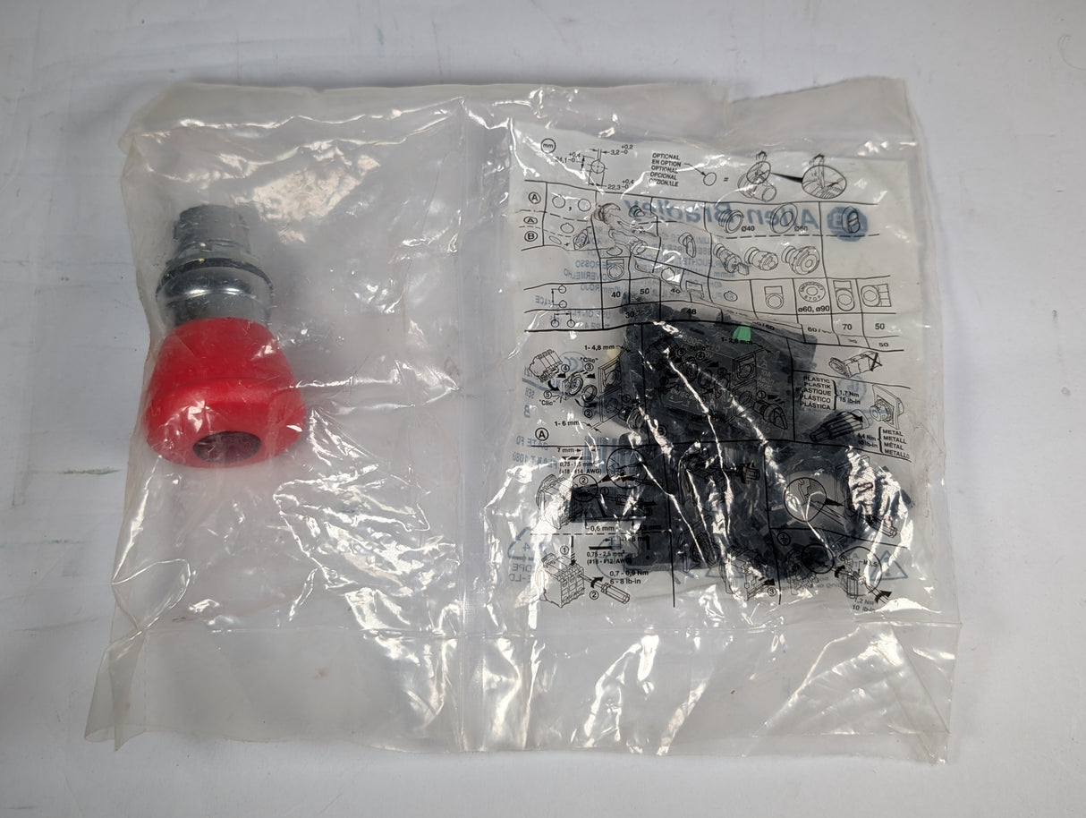 Allen Bradley - Red Push/Pull Button - 800FM - LMP44PN5RX12L - New - Big Liquidators