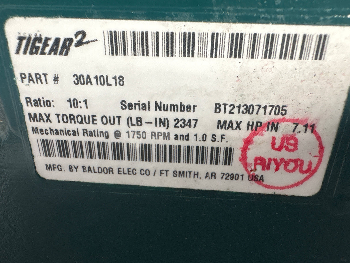 Dodge Tigear - 10:1 Gear Reducer - 30A10L18 - New - Big Liquidators