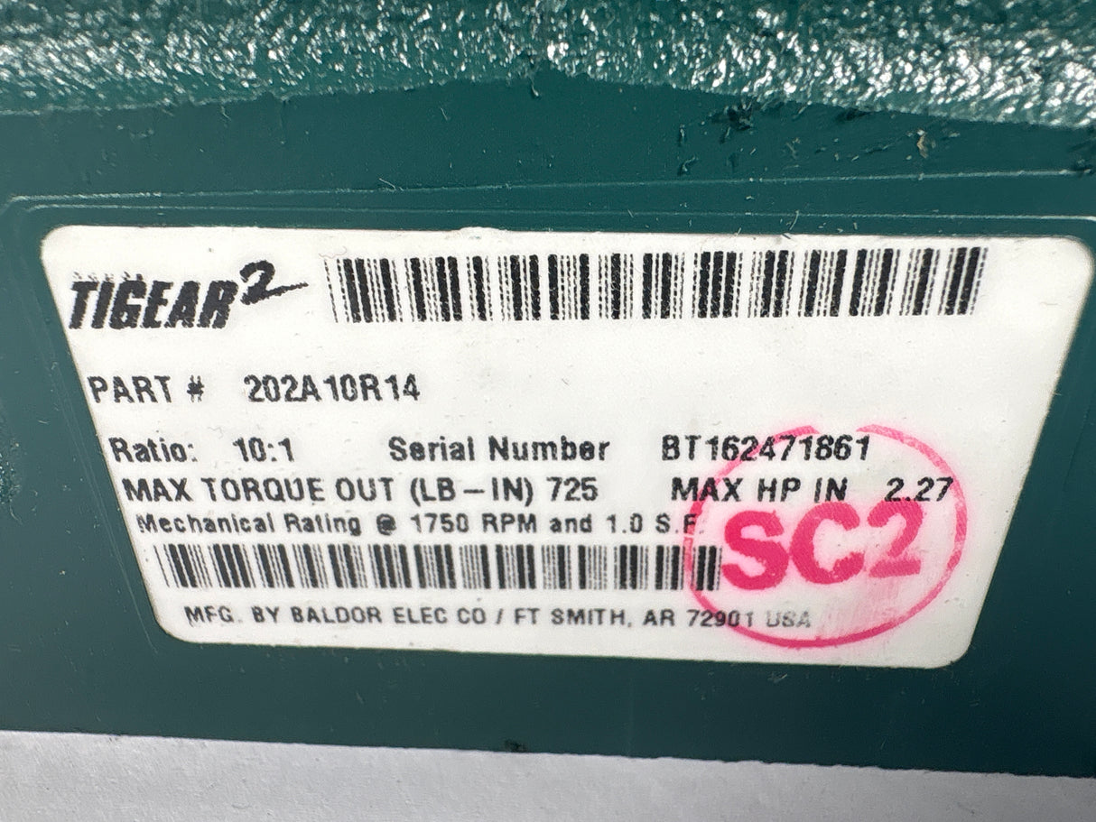 Dodge Tigear - 10:1 Gear Reducer - 202A10R14 - New - Big Liquidators