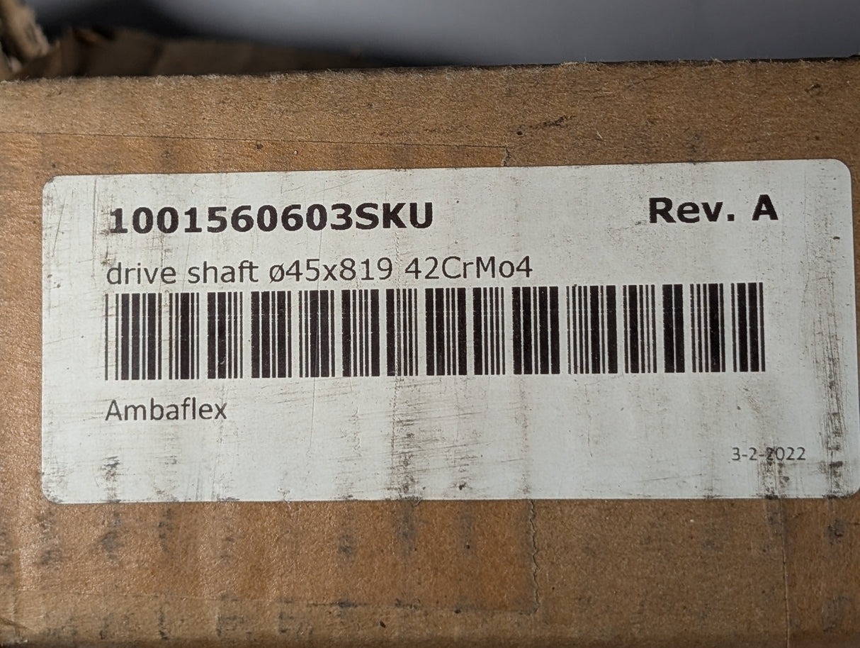 AmbaFlex - Spiralveyor 600 Steel Drive Shaft - 1001560603SKU - New - Big Liquidators