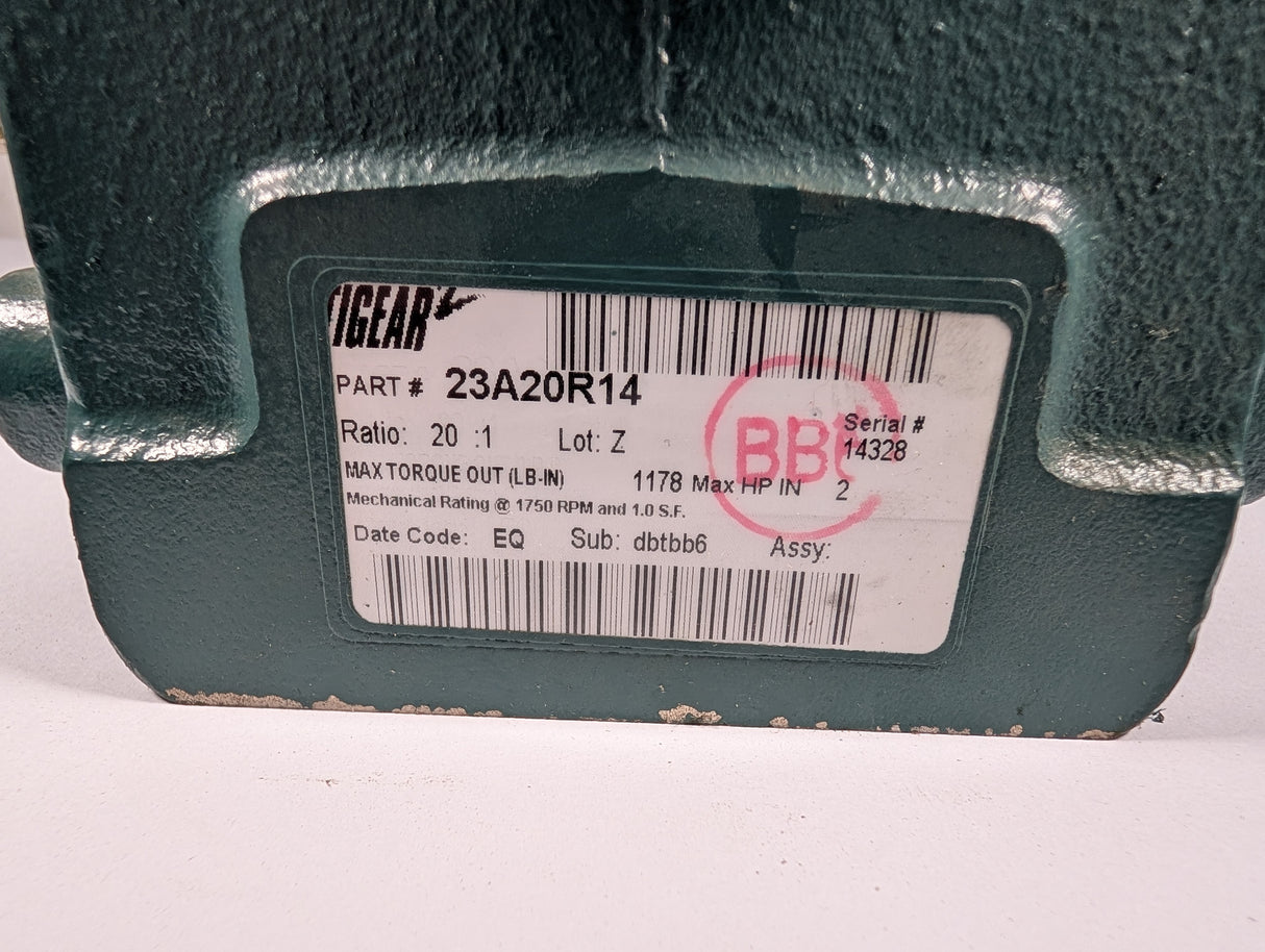 Dodge Tigear - 20:1 Gear Reducer - 23A20R14 - New - Big Liquidators