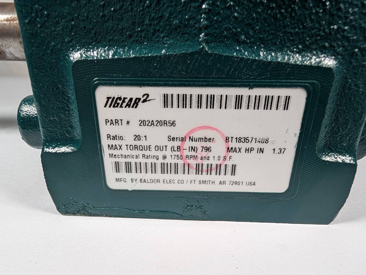 Dodge Tigear - 20:1 Gear Reducer - 202A20R56 - New - Big Liquidators