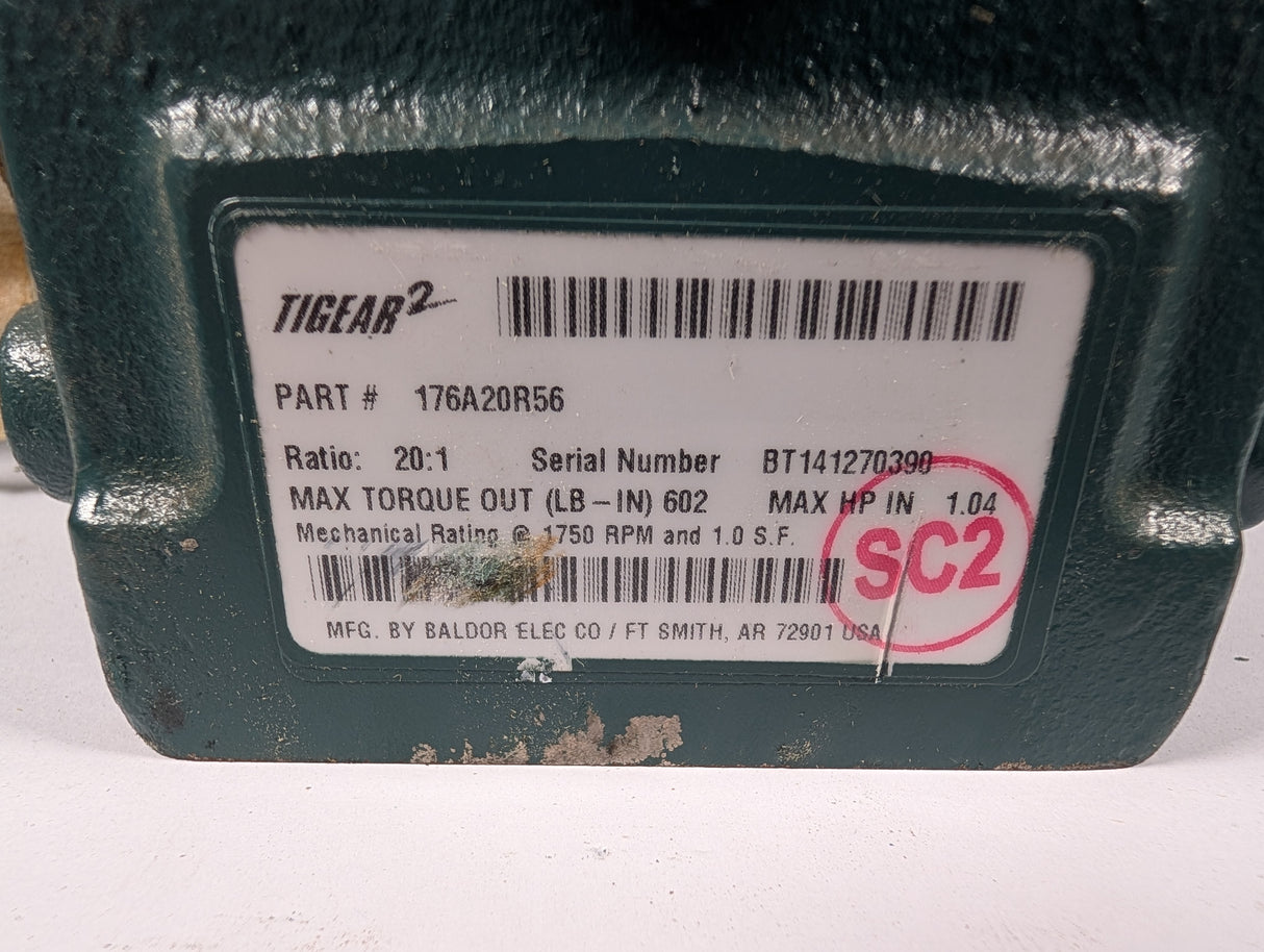 Dodge Tigear - 20:1 Gear Reducer - 176A20R56 - Used - Big Liquidators