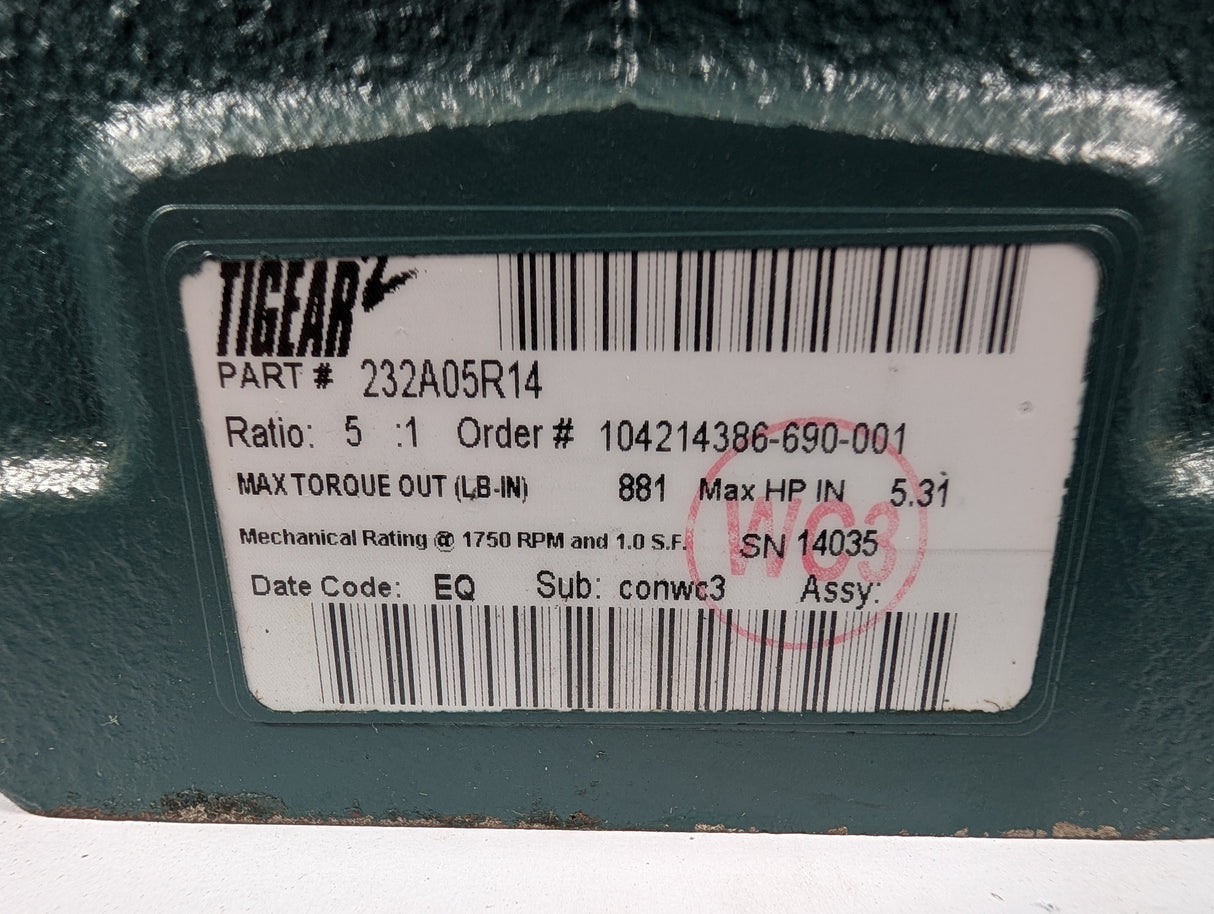 Dodge Tigear - 5:1 Gear Reducer - 232A05R14 - New - Big Liquidators