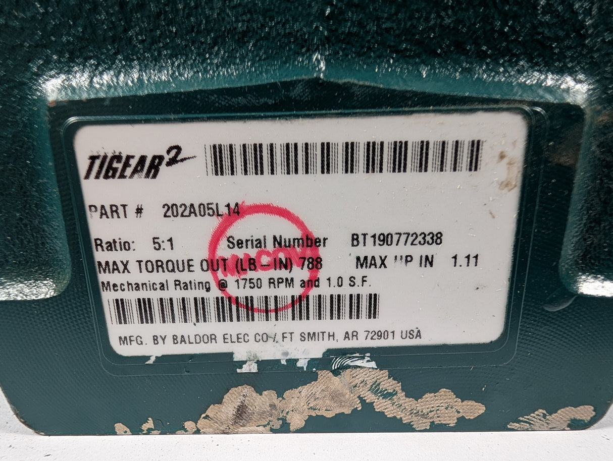 Dodge Tigear - 5:1 Gear Reducer - 202A05L14 - Used - Big Liquidators