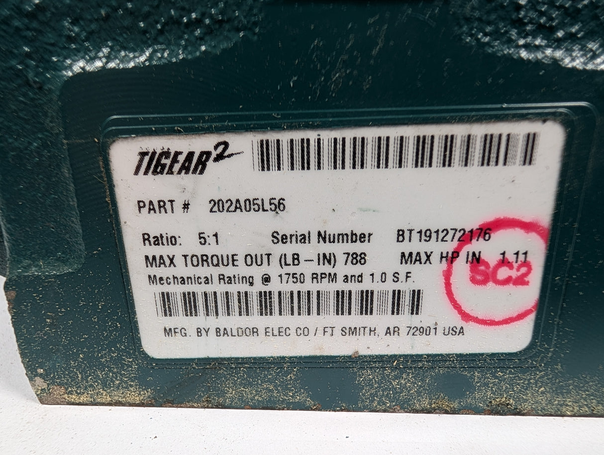 Dodge Tigear - 5:1 Gear Reducer - 202A05L56 - Used - Big Liquidators