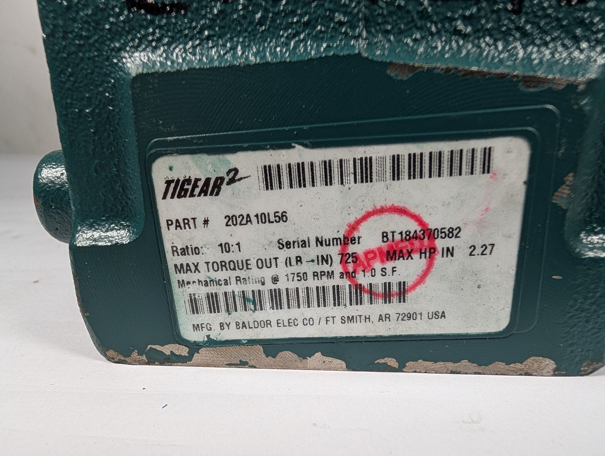 Dodge Tigear - 10:1 Gear Reducer - 202A10L56 - Used - Big Liquidators