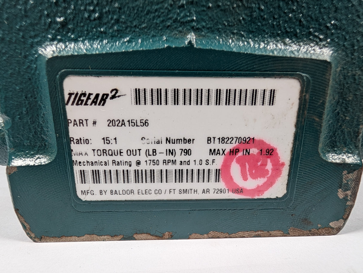 Dodge Tigear - 15:1 Gear Reducer - 202A15L56 - Used - Big Liquidators