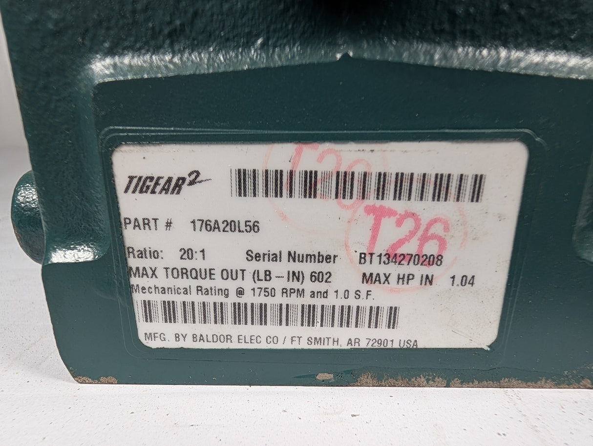 Dodge Tigear - 20:1 Gear Reducer - 176A20L56 - Used - Big Liquidators