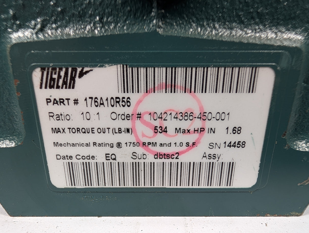 Dodge Tigear - 10:1 Gear Reducer - 176A10R56 - New - Big Liquidators