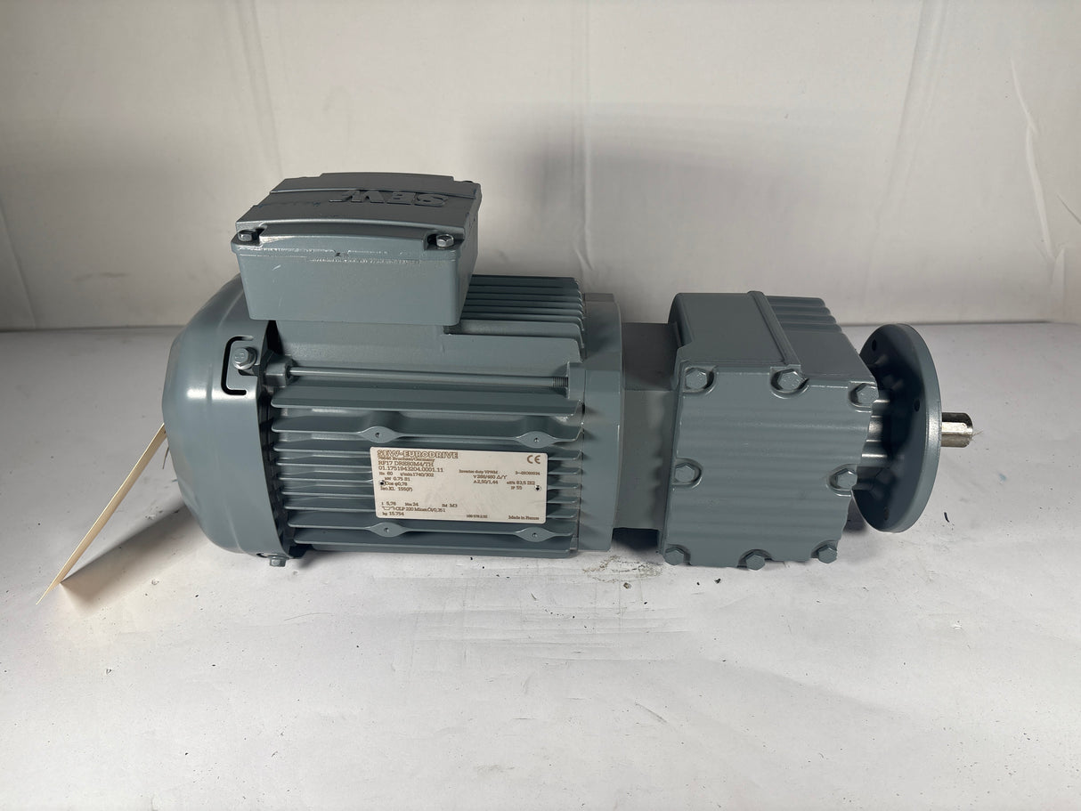 Sew - Eurodrive - 1 HP Helical - Bevel Gearmotor - RF17 DRE80M4/TH - Used - Big Liquidators