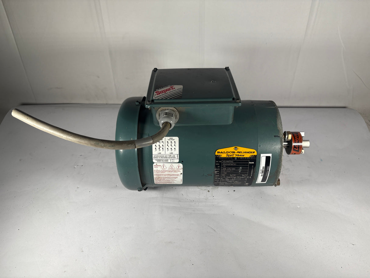 Baldor Reliance - 0.75 HP Electric Motor - VEUHM3542 - Used - Big Liquidators