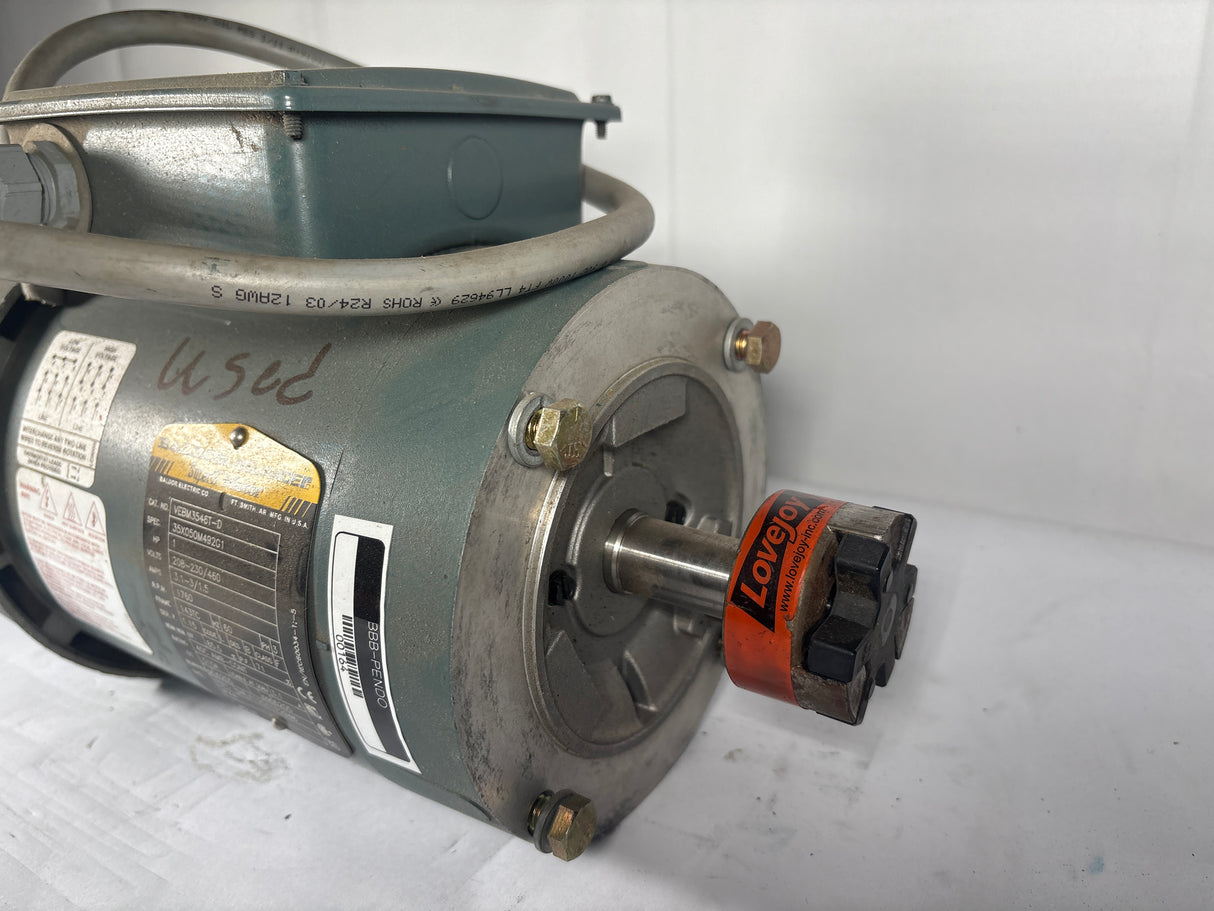 Baldor Reliance - 1 HP Electric Motor with D - Series Motor Break - VEBM3546T - D - Used - Big Liquidators