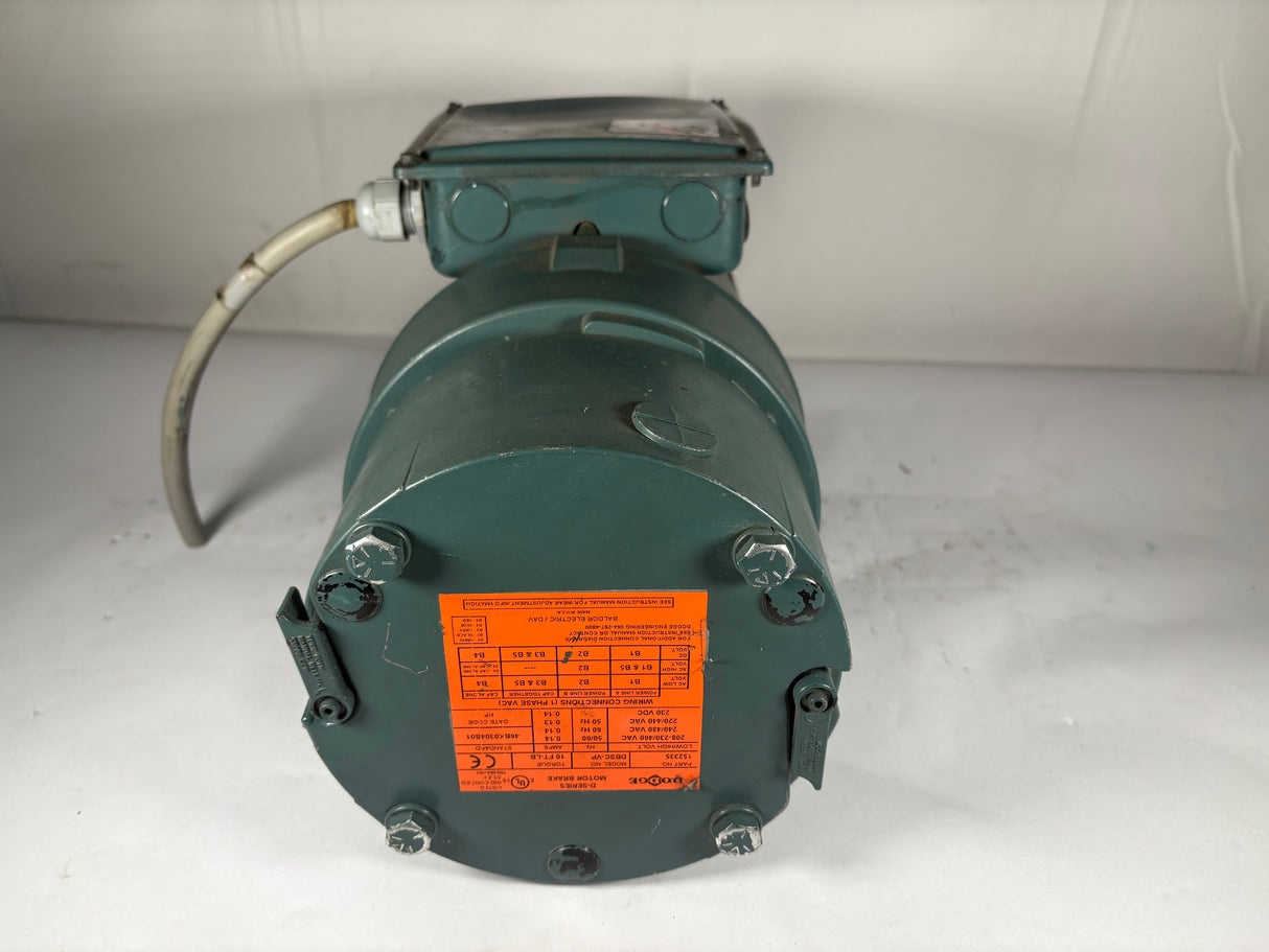 Baldor Reliance - 2 HP Electric Motor with D - Series Motor Break - VEBM3558T - D - Used - Big Liquidators