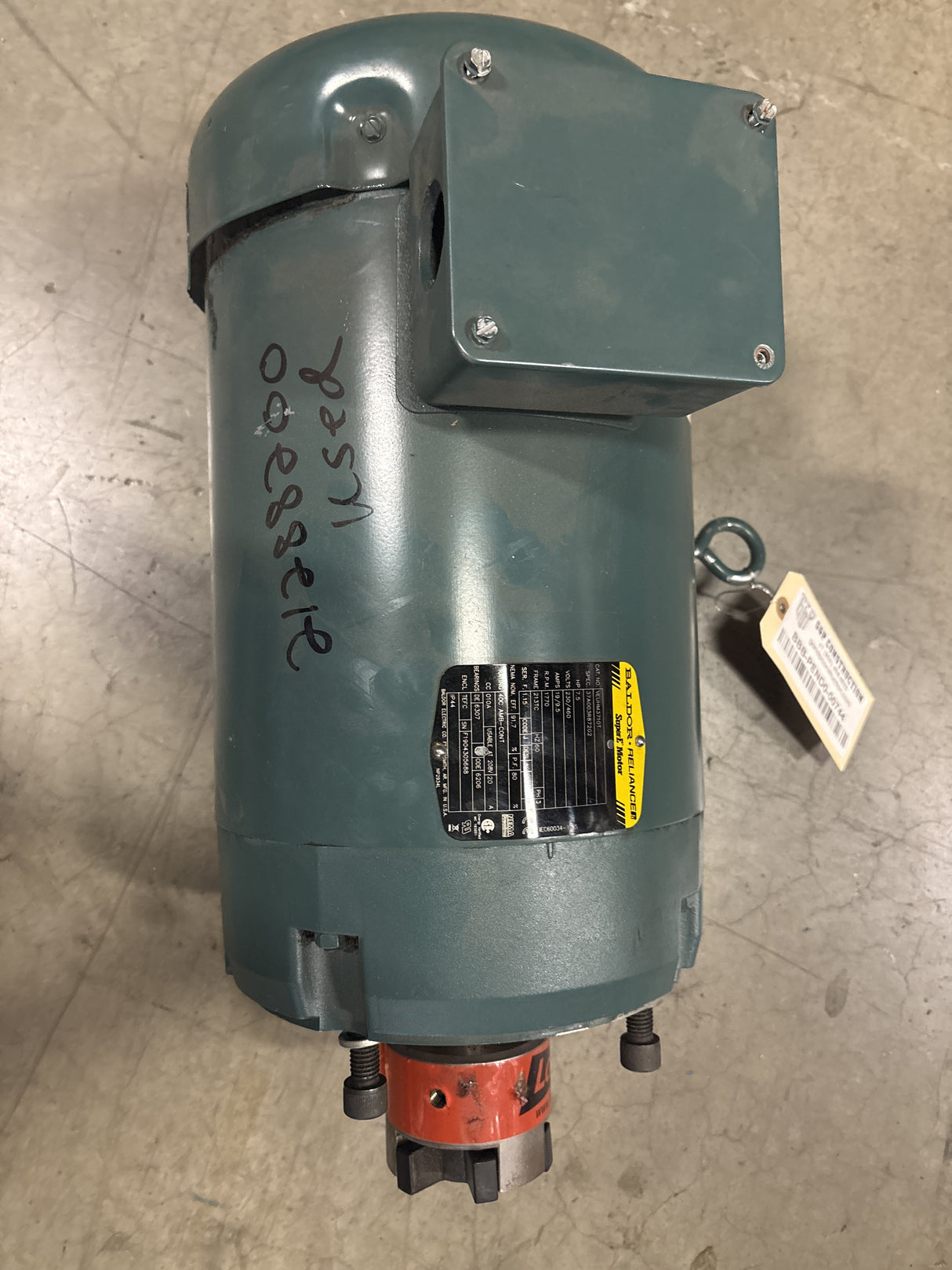 Baldor Reliance - 7.5 HP Electric Motor - VEUHM3710T - Used - Big Liquidators