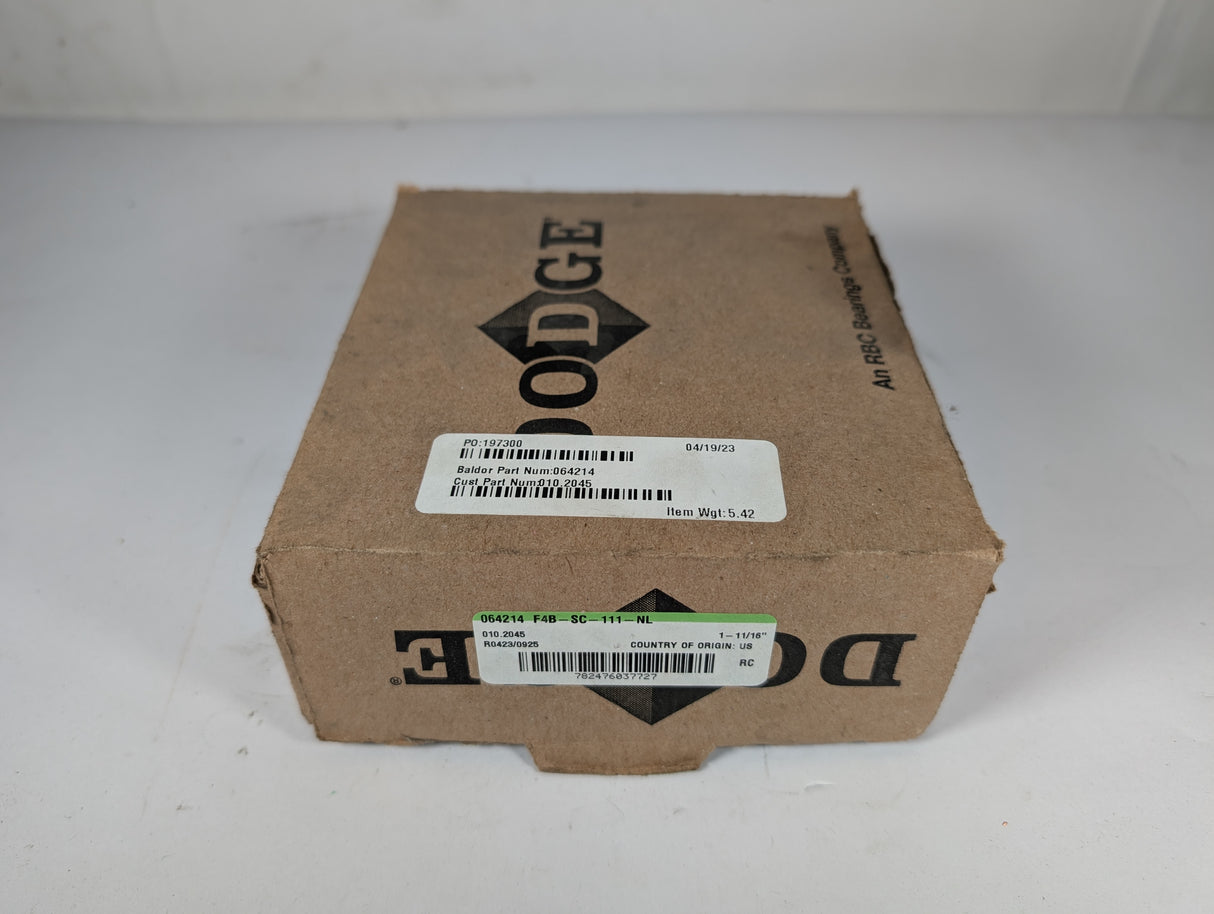 Dodge - Flange - Mount Ball Bearing Unit - F4B - SC - 111 - NL - New - Big Liquidators