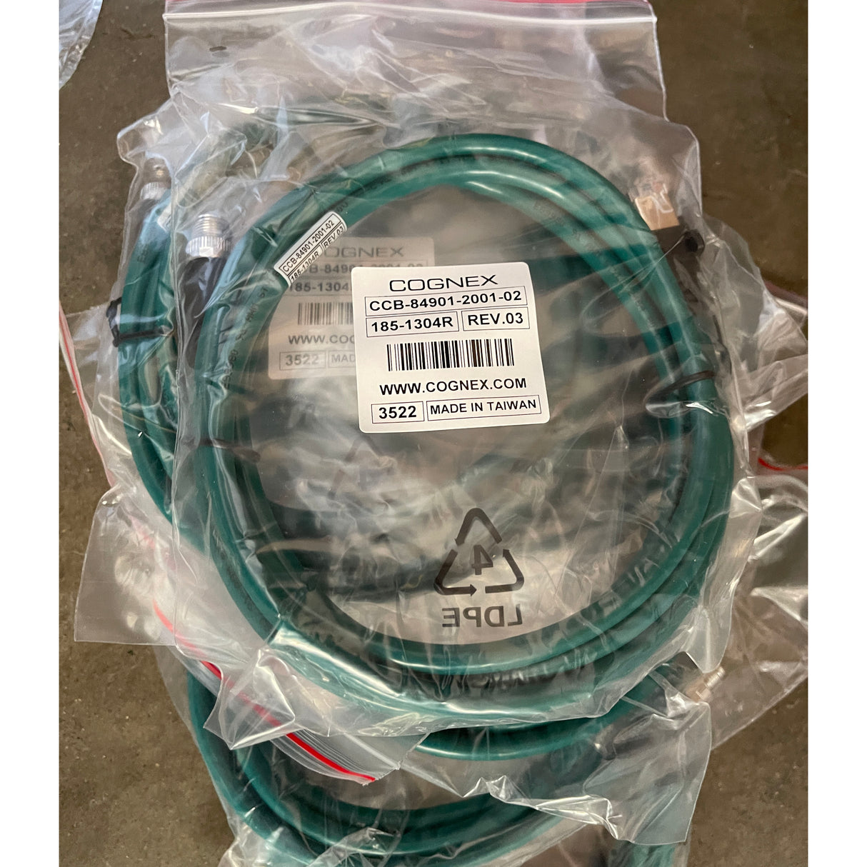 COGNEX CCB-84901-2001-02 185-1304RX CODE M12X8 TO RJ45 CABLE