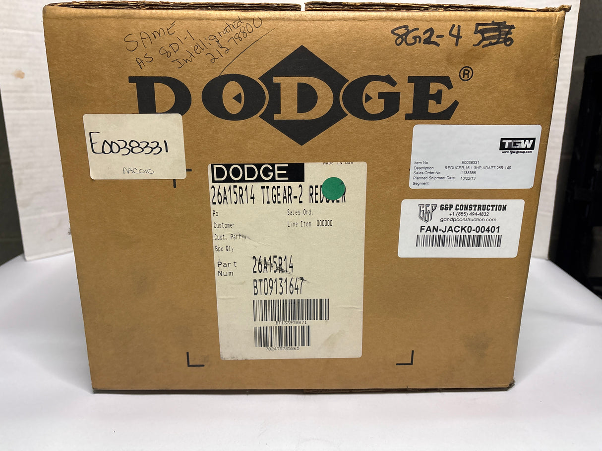 Dodge Tigear - 15:1 Gear Reducer - 26A15R14 - New - Big Liquidators