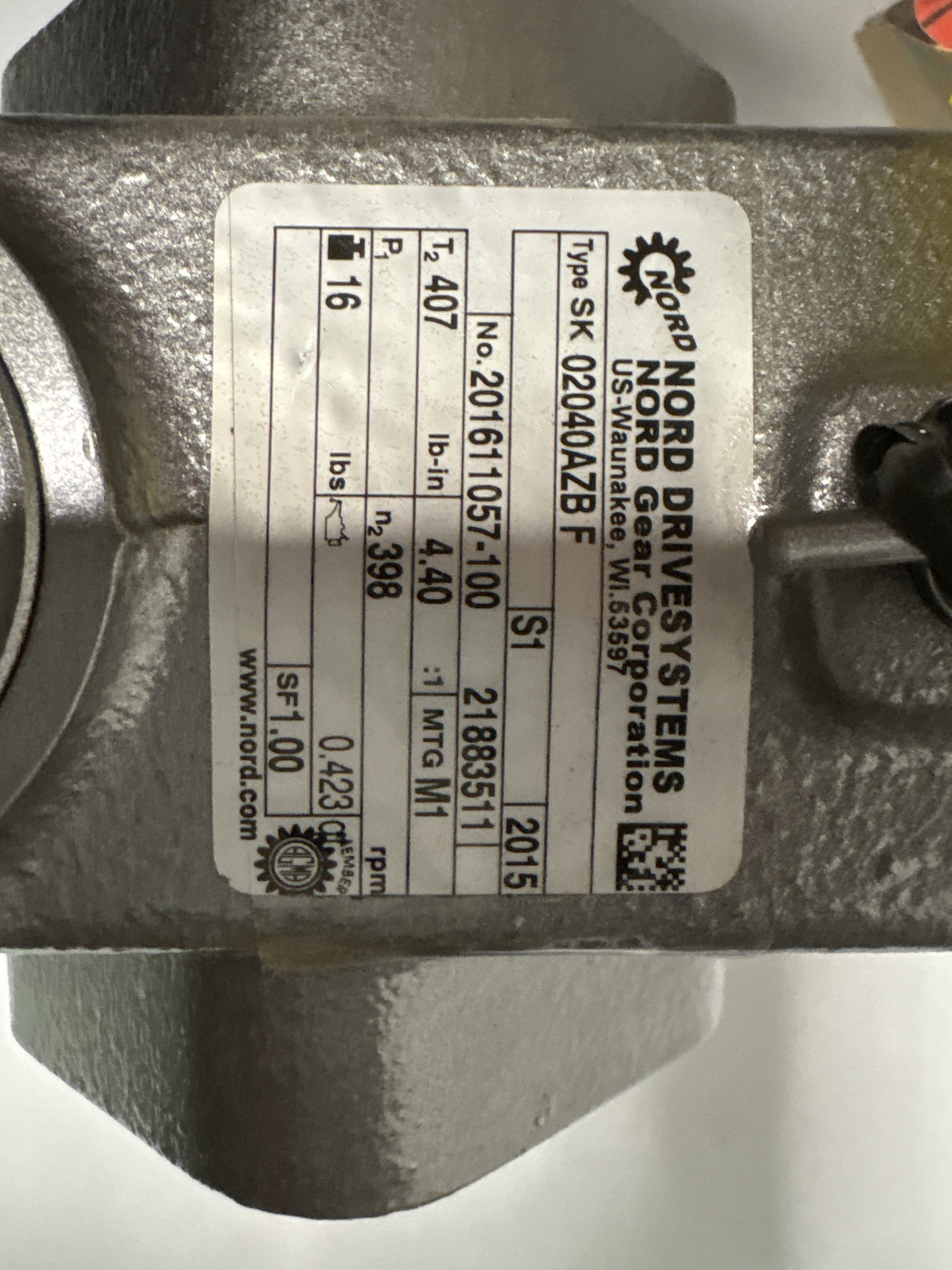 Nord Drive Systems - Gearbox - SK 02040AZB F - Used - Big Liquidators