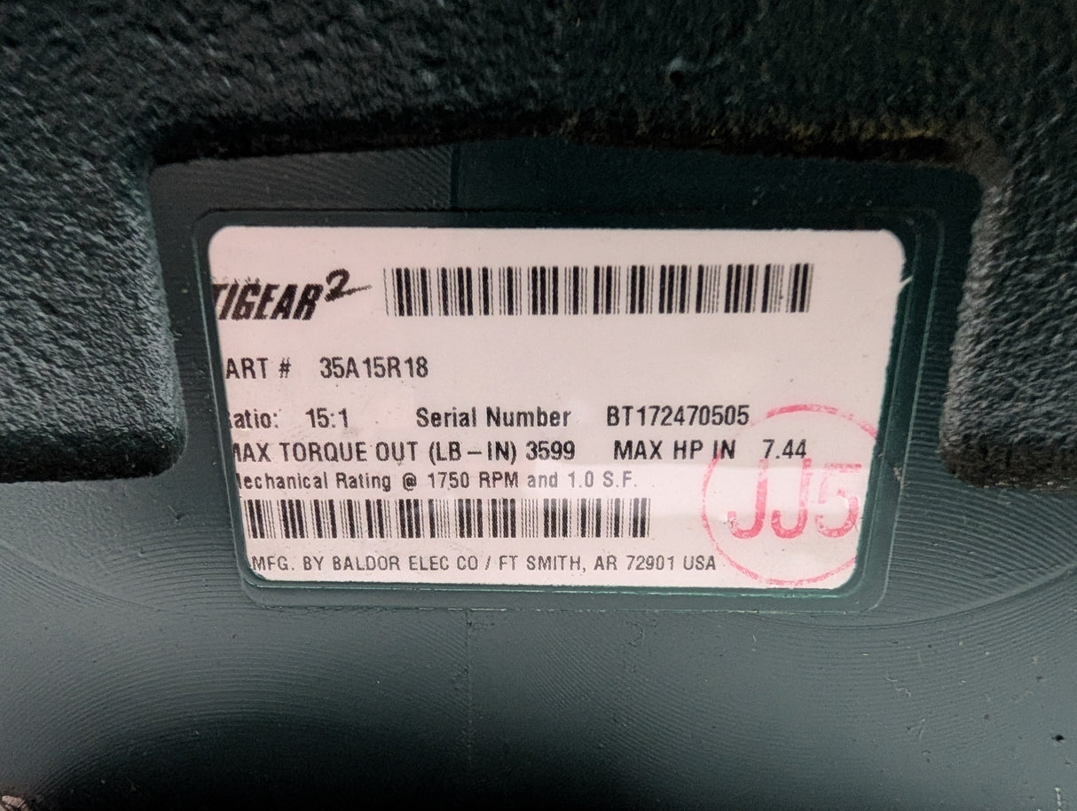 Dodge Tigear - 15:1 Gear Reducer - 35A15R18 - Used - Big Liquidators