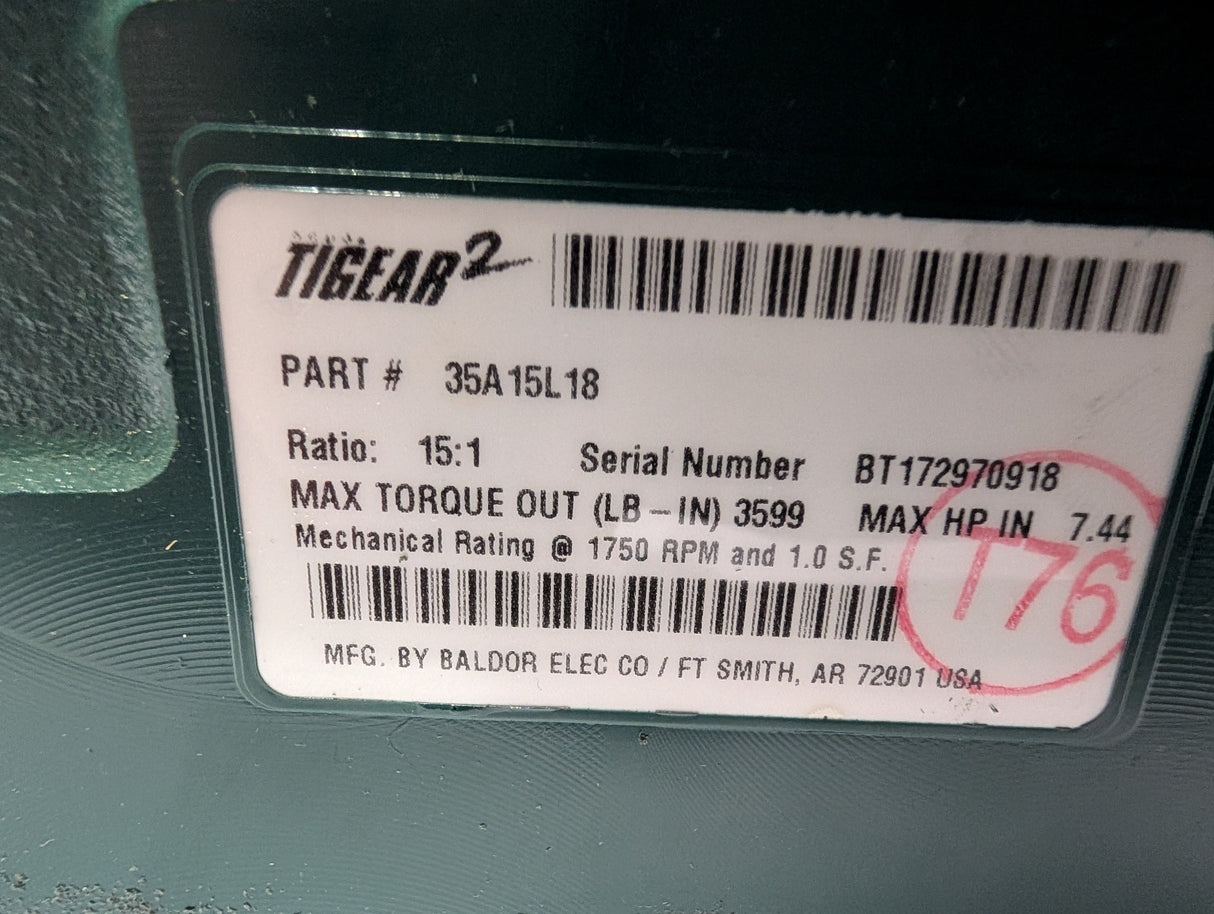 Dodge Tigear - 15:1 Gear Reducer - 35A15L18 - Used - Big Liquidators