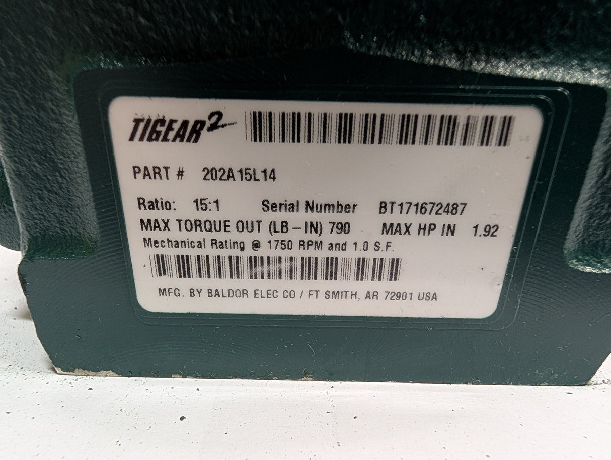 Dodge Tigear - 15:1 Gear Reducer - 202A15L14 - New - Big Liquidators