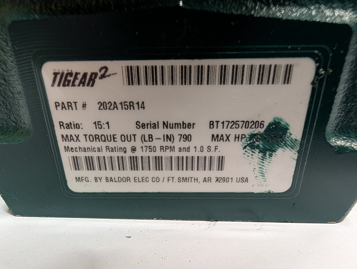 Dodge Tigear - 15:1 Gear Reducer - 202A15R14 - New - Big Liquidators