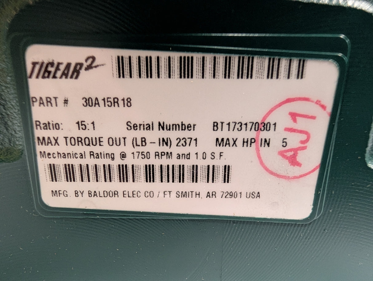 Dodge Tigear - 15:1 Gear Reducer - New - Big Liquidators