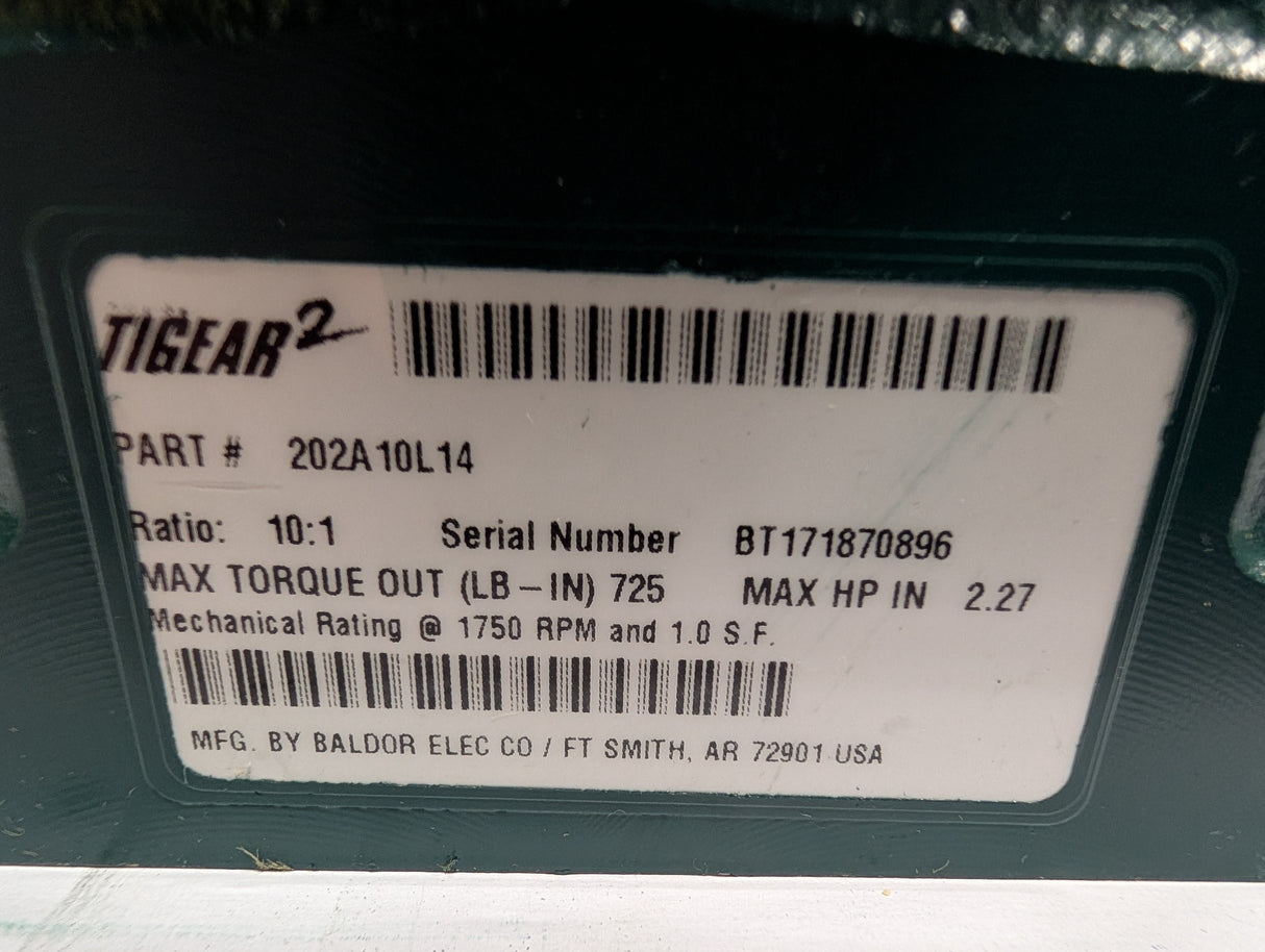 Dodge Tigear - 10:1 Gear Reducer - 202A10L14 - New - Big Liquidators