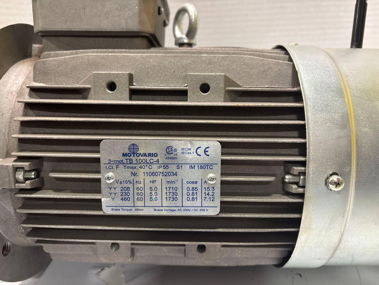 Motovario - 5 HP Electric Motor - TB 100LC - 4 - Used - Big Liquidators