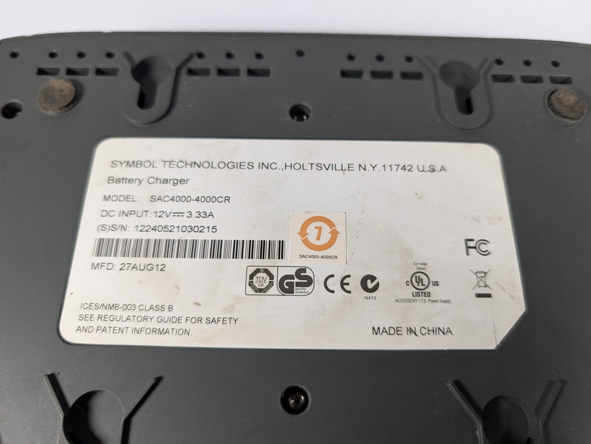 Symbol - 4 Slot Battery Charger - Symbol SAC4000 - 4000CR - Used - Big Liquidators