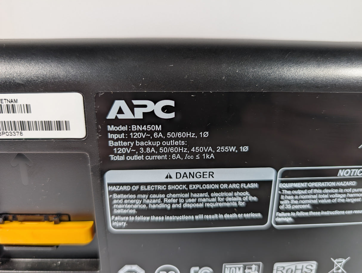 APC - 450VA 6 - Outlet Standby UPS - BN450M - Used - Big Liquidators
