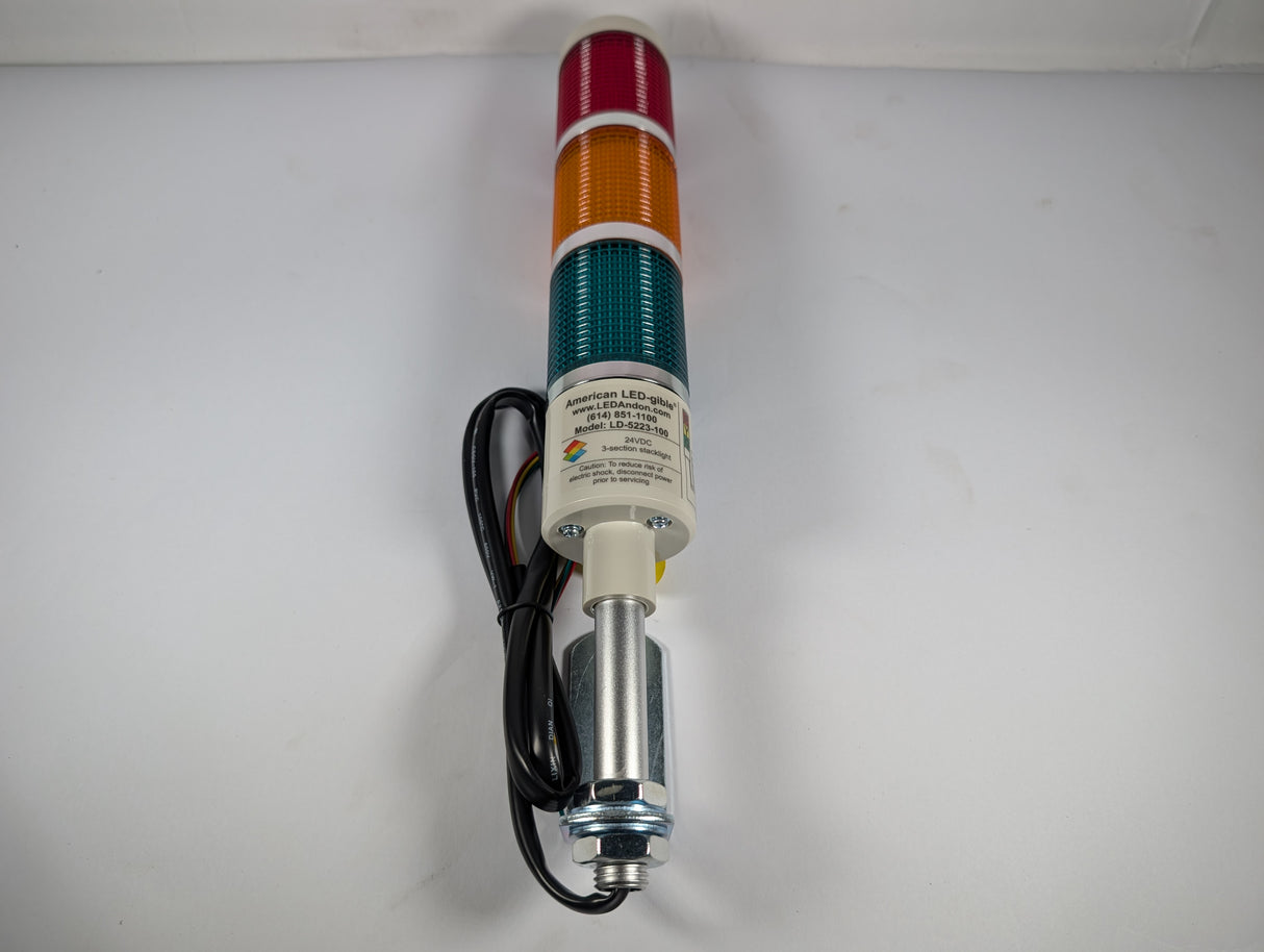 LED Andon - LED Tower Ligth, Steady R/Y/G - LD - 5223 - 100 - New - Big Liquidators