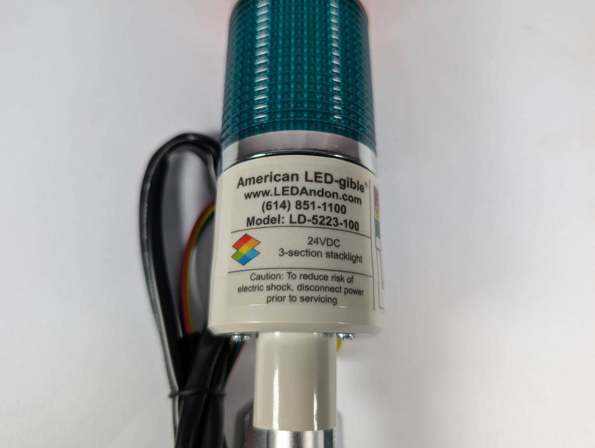 LED Andon - LED Tower Ligth, Steady R/Y/G - LD - 5223 - 100 - New - Big Liquidators