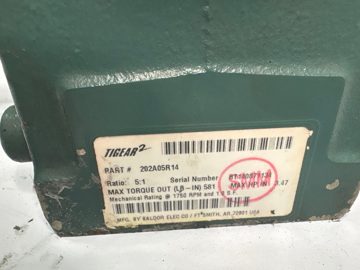 Dodge Tigear - 5:1 Gear Reducer - 202A05R14 - Used - Big Liquidators