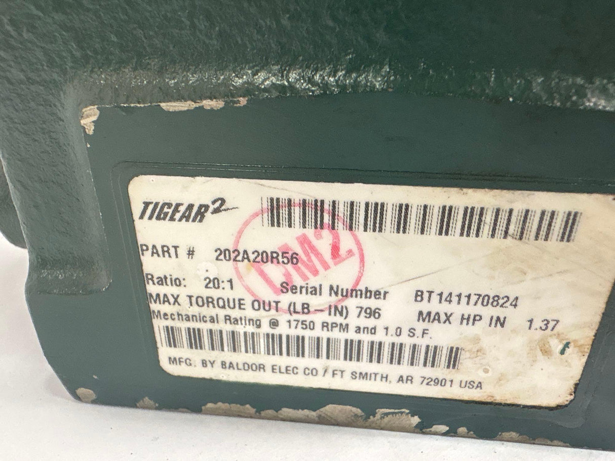 Dodge Tigear - 20:1 Gear Reducer - 202A20R56 - Used - Big Liquidators