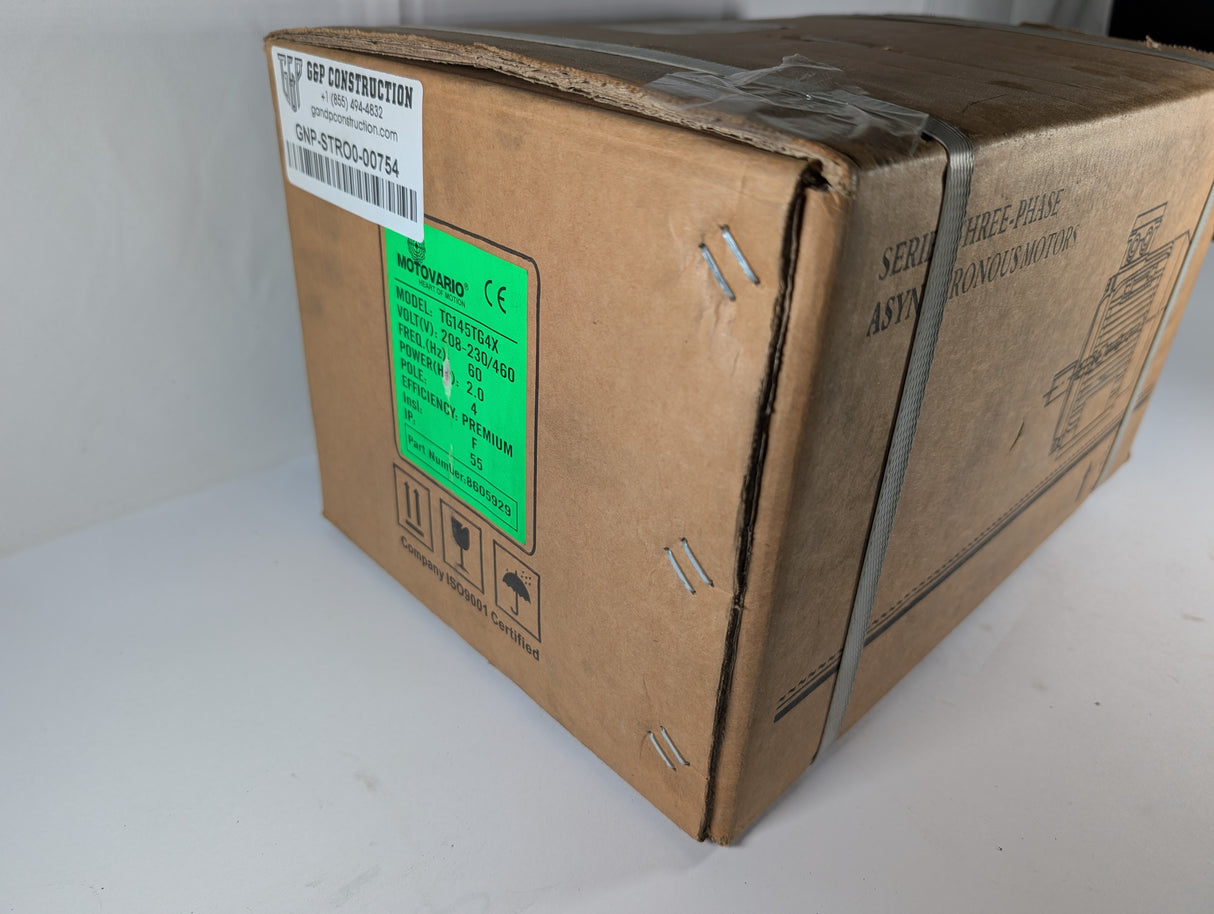 Motovario - 2 HP Electric Motor - TG145TG4X - New - Big Liquidators