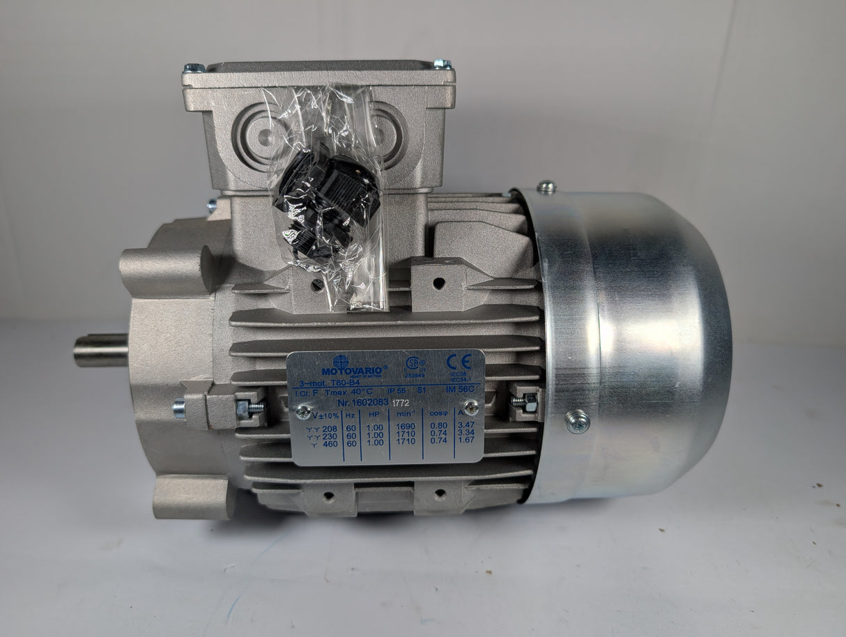 Motovario - 1 HP Electric Motor - T80 - B4 - New - Big Liquidators