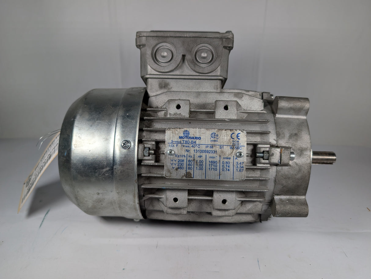 Motovario - 1 HP Electric Motor - T80 - B4 - Used - Big Liquidators