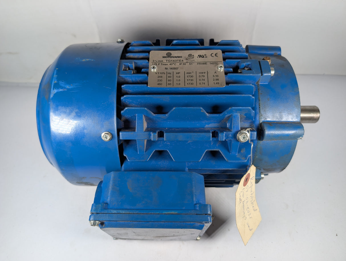 Motovario - 1 HP Electric Motor - TG143TE4 - Used - Big Liquidators