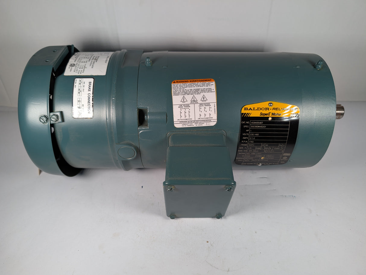 Baldor Reliance - 1 HP Electric Motor - VEBM3546T - Used - Big Liquidators