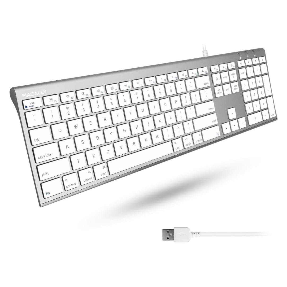 MACALLY - Ultra Slim USB Keyboard - New