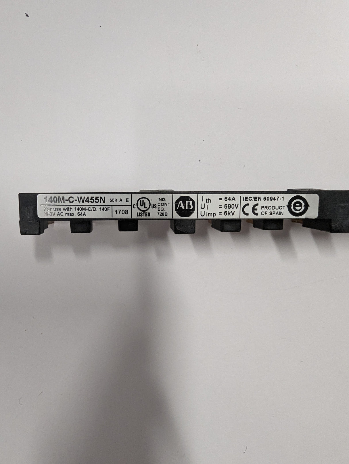 Allen-Bradley 140M-C-W 455N - Busbar - Used