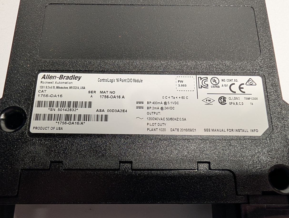 Allen Bradley - ControlLogix 16 Point D/O Module - 1756 - OA16 - New - Big Liquidators