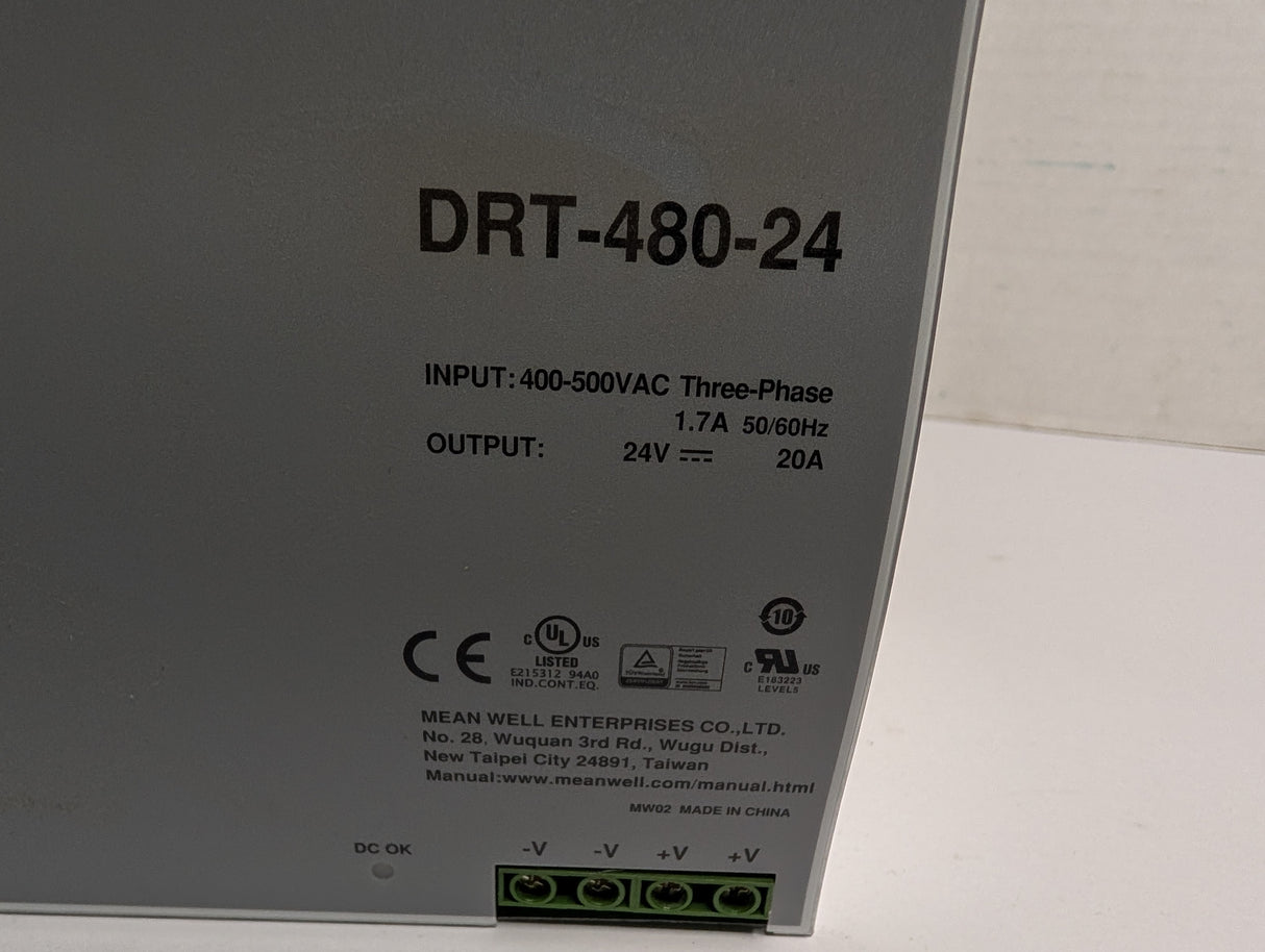 Mean Well - 480W Power Supply - DRT - 480 - 24 - New - Big Liquidators