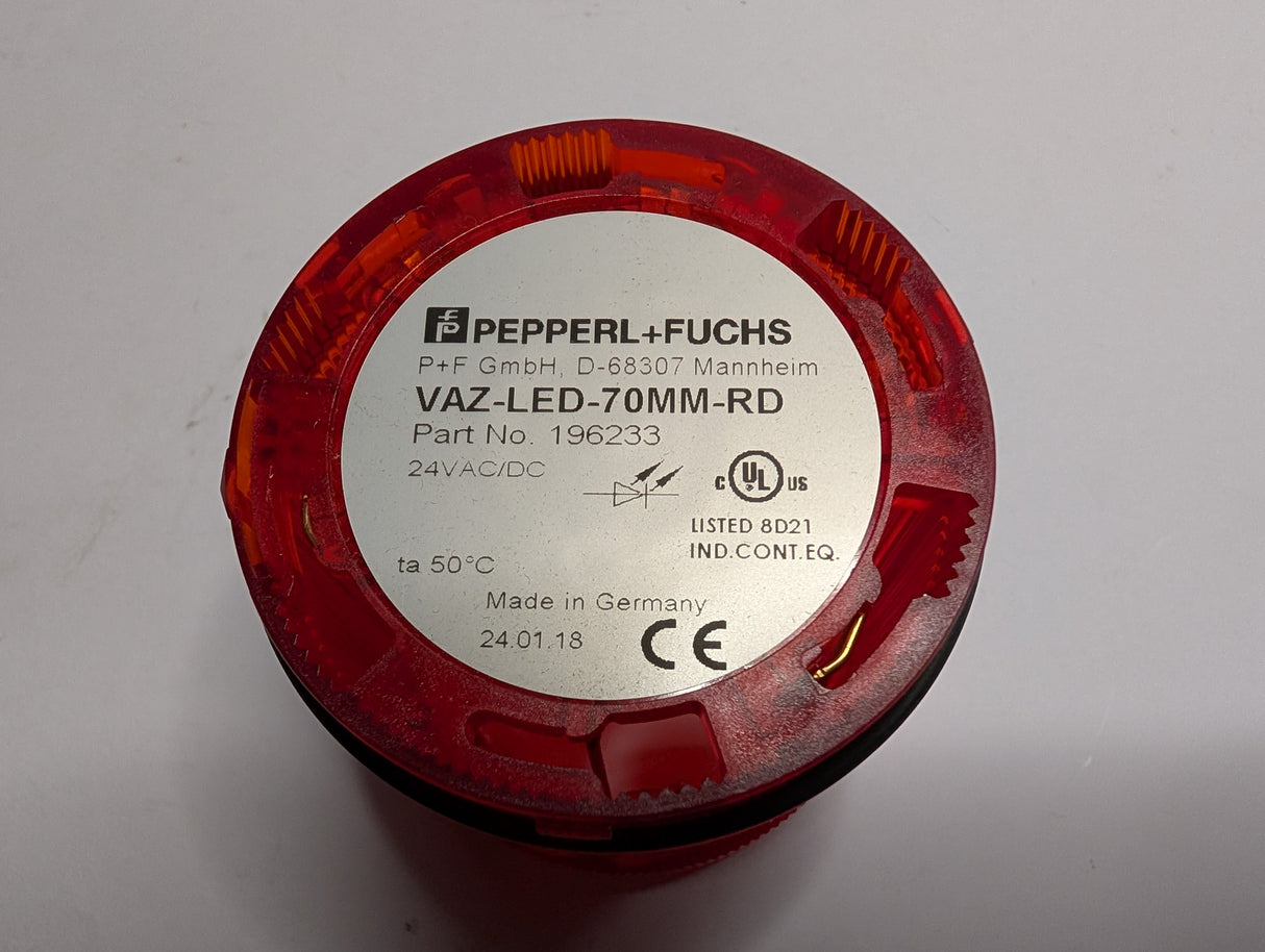 Pepperl+Fuchs - Red Stack Light - VAZ - LED - 70MM - RD - New - Big Liquidators