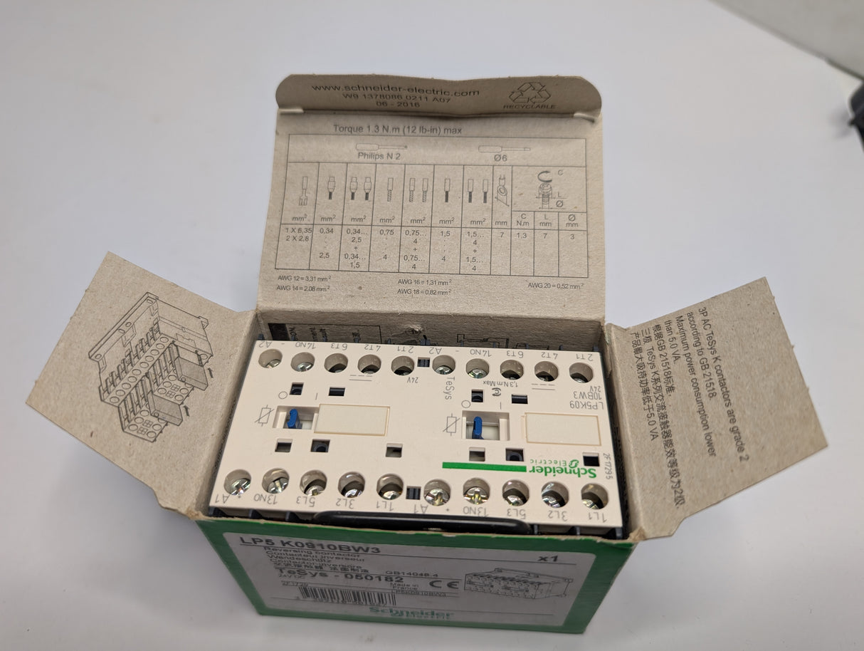 Schneider Electric - 24V DC Contactor - LP5K0910BW3 - New - Big Liquidators